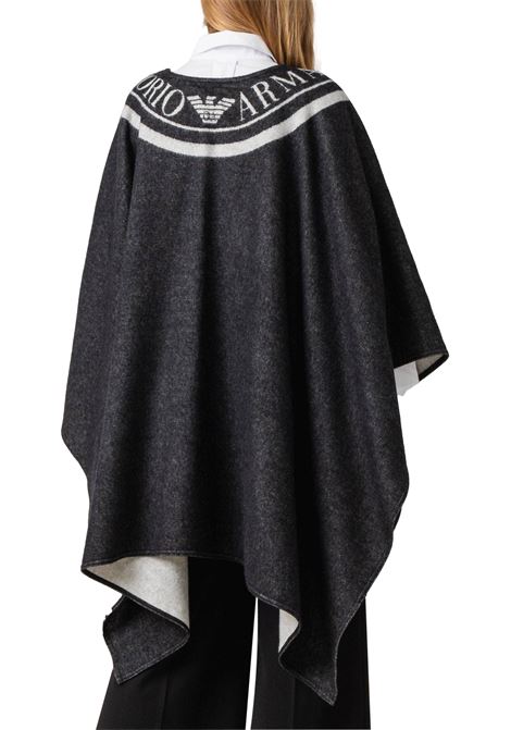 Emporio Armani Grey Poncho EMPORIO ARMANI | Scarves | 6356099A30300020
